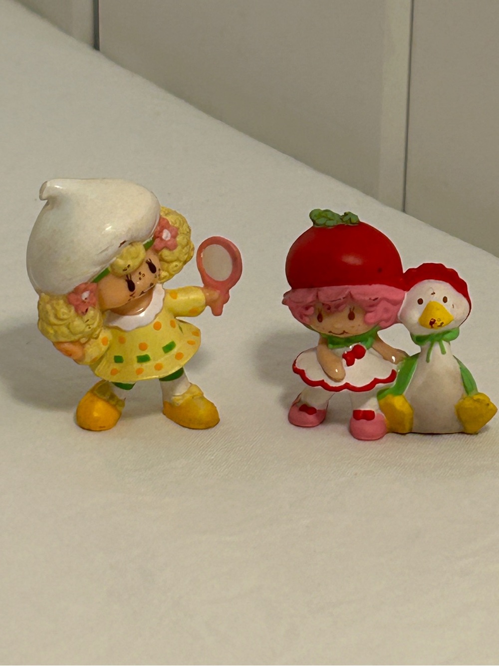 Vintage 1980s Strawberry Shortcake miniatures Lemon Meringue Cherry Cuddler SET